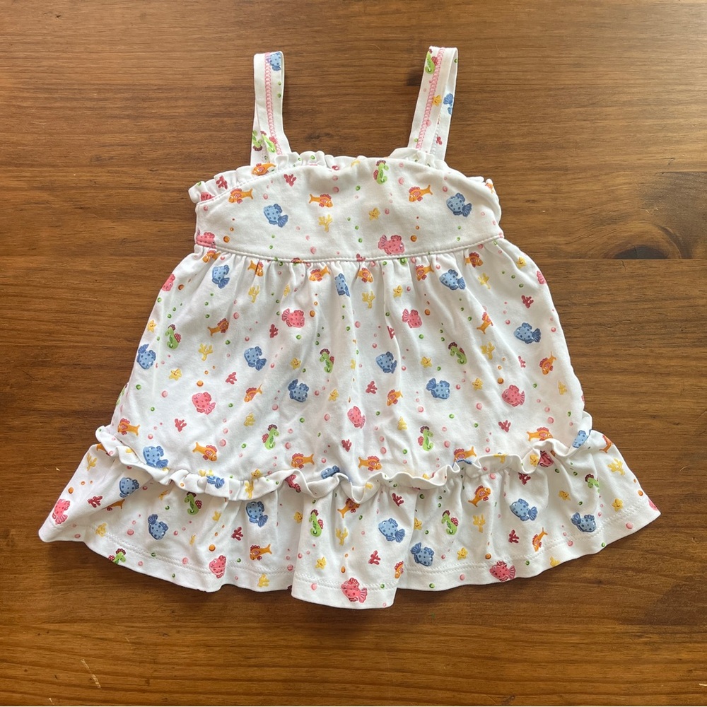 Kissy Kissy White Dress with Multicolor Print